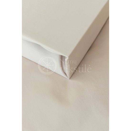 Satin fitted sheets (BEIGE)